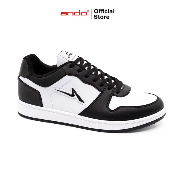 Ando Official Sepatu Sneakers Tricks Alpha Pria Dewasa - Putih/Hitam 1