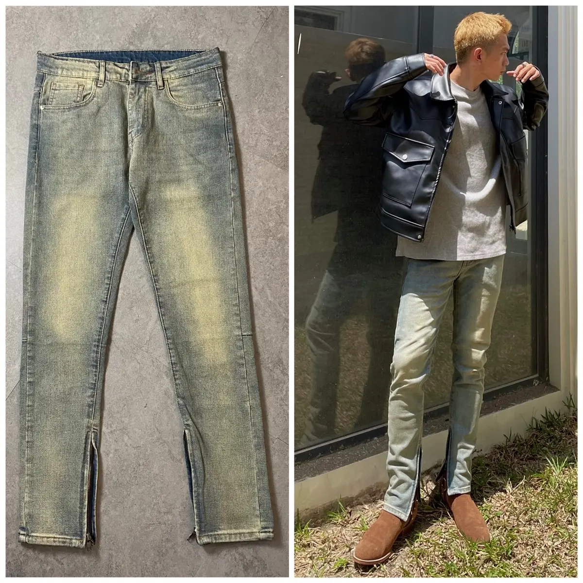 Quần jeans skinny ZIPPER BỤI TRƠN Z103T