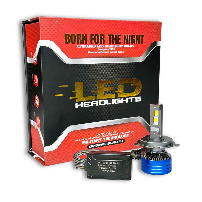 Đèn Pha LED V30S MT Sáng Trắng Gom Chiếu Xa 65W 9 24V Điện Bình LẮP Ô TÔ, XE MÁY, Chân H4, H11, HB3 (9005) - Phụ Tùng