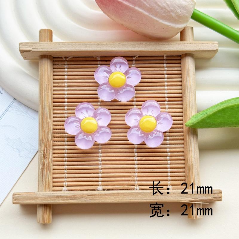 Phụ Kiện Tự Làm Bằng Resin Dòng Hoa Năm Cánh, Thiết Kế Mờ, Thích Hợp Cho Vỏ Điện Thoại, Crocs, Miếng Dán, Kẹp Tóc Và Vật Liệu Phụ Kiện Tóc Diy 7