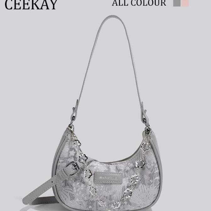 Túi Xách Nữ CEEKAY Đồ Hoạ Quai Quai Xách Quai Đeo Dây Xích Hoa Nữ Tính Hàng Quảng Châu