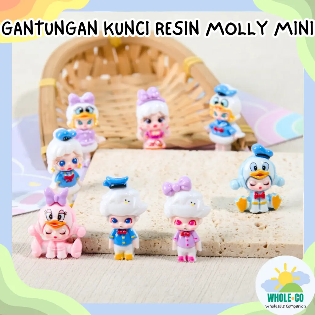 Gantungan Kunci Resin Molly Pop Mart Kecil Premium Blind Box Series Pastel Mini Sweet Lucu Unik Imut Termurah Grosir Cod