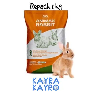 Animax Rabbit 1 kg Repack - Makanan Kelinci