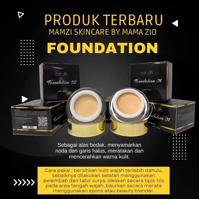 FOUNDATION MAMZI BY MAMA ZIO BEST SELLER X WANGI NOONA (Free