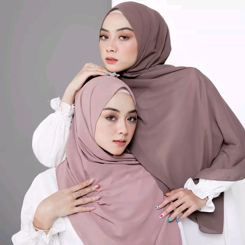 Pashmina Ceruty Baby Doll Jilbab Basic Basic Muslim 0