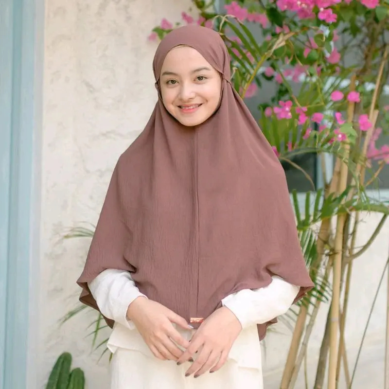 Bergo Cringkle Airflow Premium Bergo Instan Size L XL XXL bahan Cringkle
