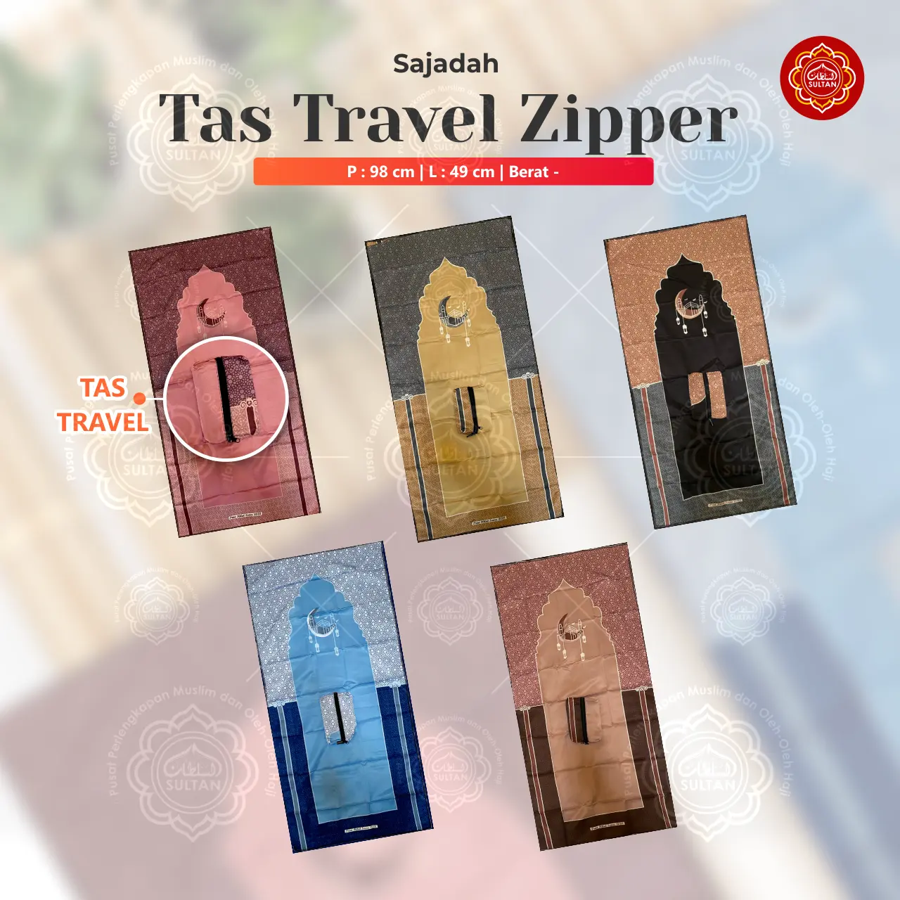 Sajadah travell pocket new GROSIR | free pouch resleting