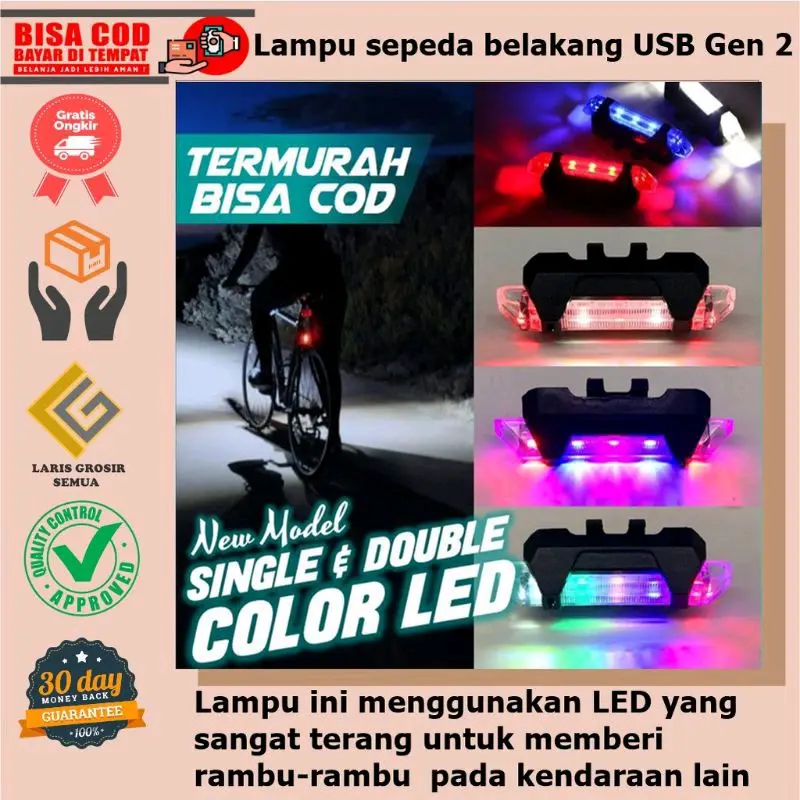 Lampu sepeda belakang bmx
