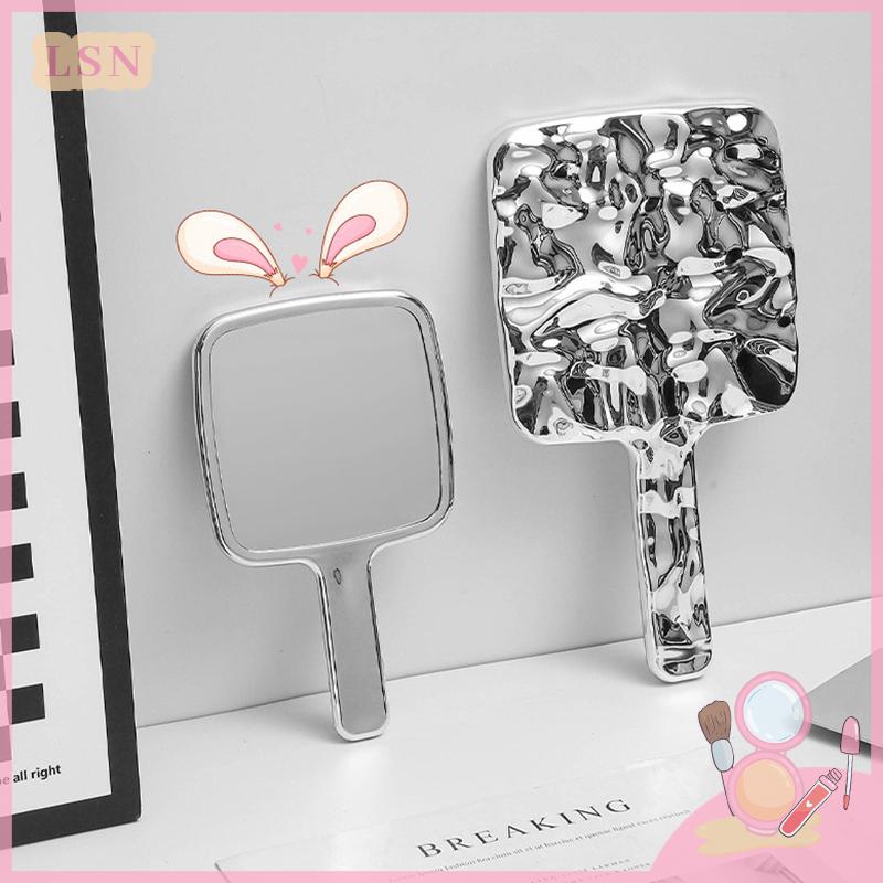 Gương Vuông Mini Cầm Tay Gương Trang Điểm Để Bàn, Hình Dạng Lỏng, Cầm Tay, Phong Cách Cổ Điển Thích Hợp Đi Du Lịch, Gương Làm Đẹp Cho Túi Xách, Mỹ Phẩm, Để Sử Dụng Cá Nhân