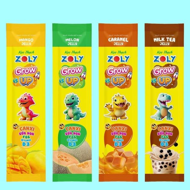 (Mua 3 Tặng 1) Kẹo thạch rau câu Zoly Grow Up bổ sung canxi giúp trẻ phát triển chiều cao, tăng sức đề kháng hương trái cây - 10 cái 3