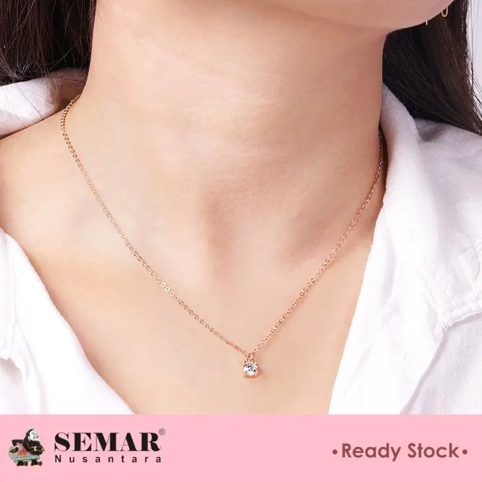 Kalung Emas Gilvi Solitaire Gold 17K Semar Nusantara 2