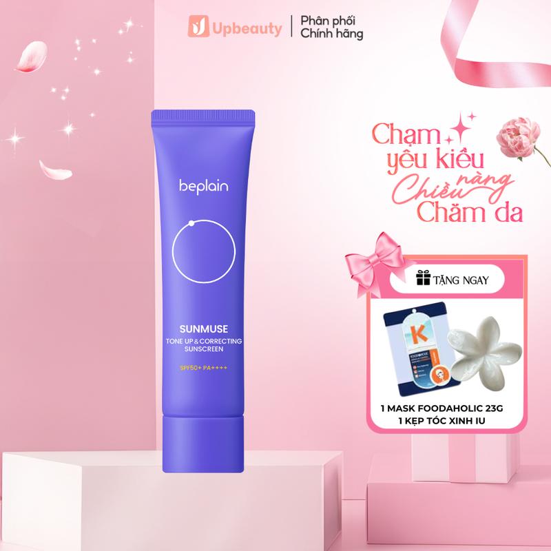 [Độc quyền live Beauty] Kem Chống Nắng Nâng Tone Beplain Sunmuse Tone - Up & Correcting Sunscreen Dành Cho Mọi Loại Da 50ml