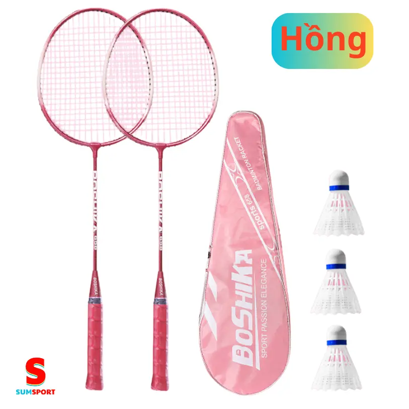 2 Vợt Hồng + 3 Cầu