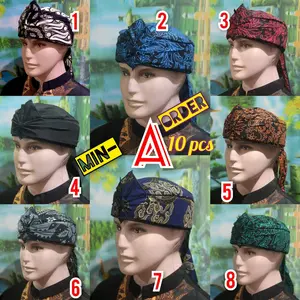 iket kepala blangkon sunda jawa tradisional batik dewasa atas tutup min order 10 pcs (GS 010) Karet