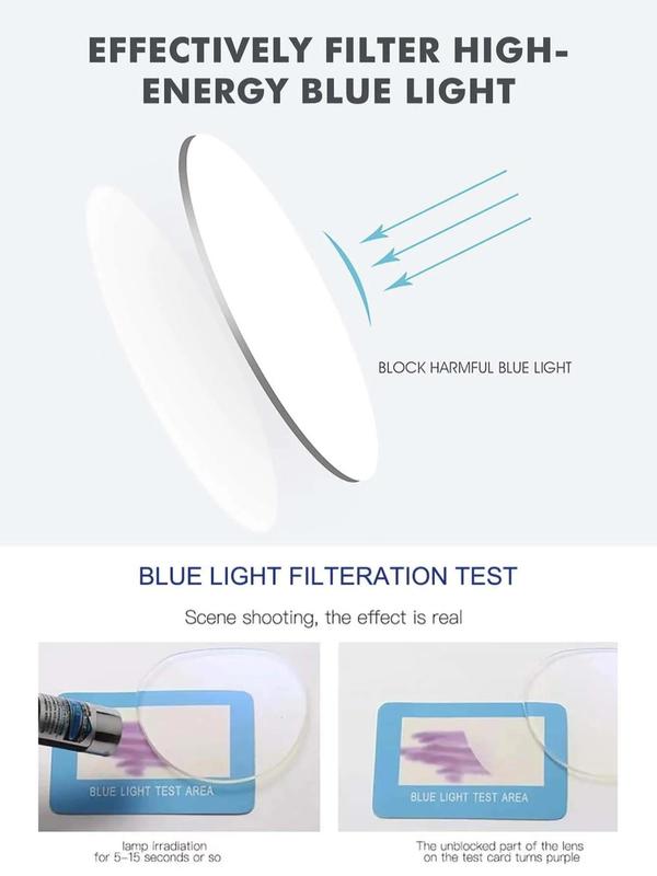 Simple Anti-blue Light Square Frame Eyeglasses, Basic Fashion Eyeglasses for Women & Men, Fashion Eyeglasses for Work, Daily Clothing Decor 4