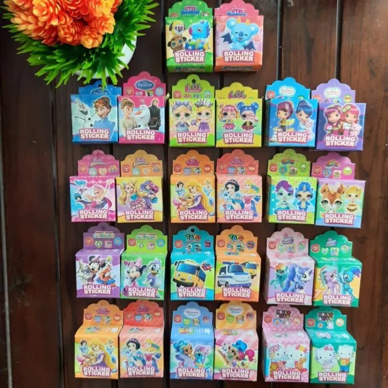 Stiker Roll anak karakter Lucu Murah / Rolling Sticker Murah 3