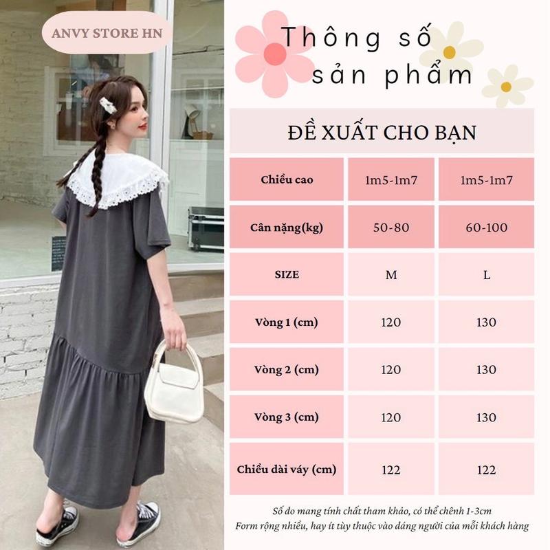 Váy suông xám đuôi cá phối cổ bèo trắng điệu đà QC giá tốt nhất Nữ Nữ Women Voi 2