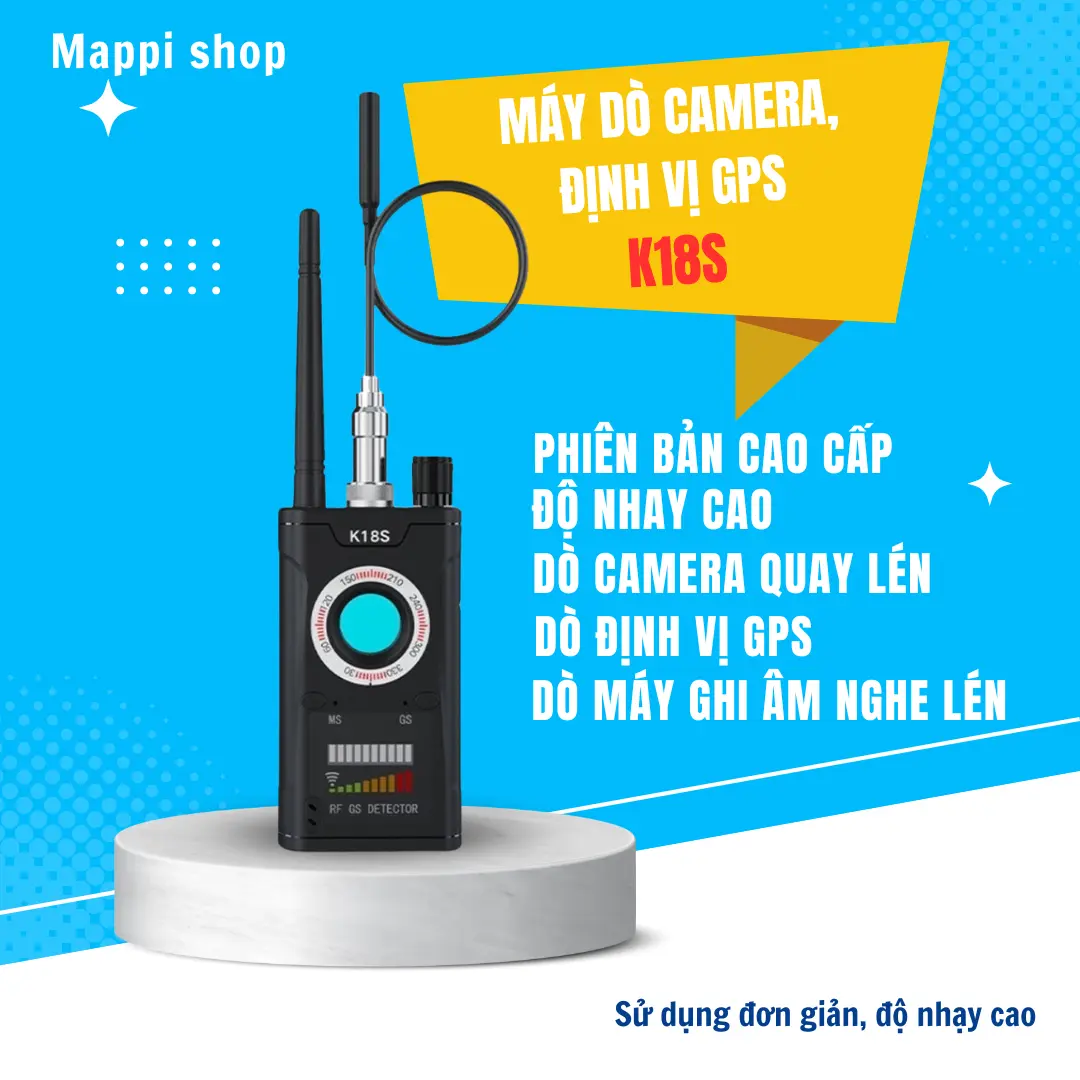 Máy dò Camera, dò định vị gps K18S, độ nhạy cao chính xác