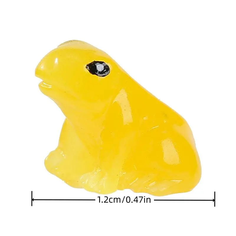Luminous Frog Design Resin Ornament, 30/50pcs Cute Frog Decoration, Micro Landscape Decoration, Desktop Decoration for Home & Office 1