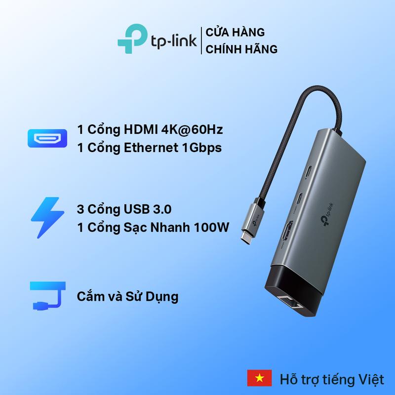 Bộ Chuyển Đổi HUB USB Type C TP-Link UH5020C / UH6120C / UH7020C / UH9120C kết nối nhiều cổng cho PC/Laptop, Mở Rộng Kết Nối Đơn Giản, Cắm Vào Là Sử Dụng