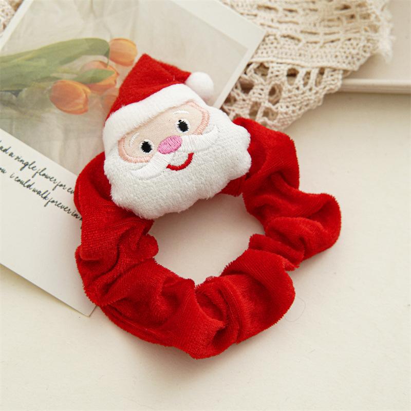 Product Introduction of 1-3 pcs Cartoon Christmas Elastic Hair Ties Cute Santa Claus Christmas Tree High Ponytail Hair Rope Sweet Hair Accessories Gifts 8