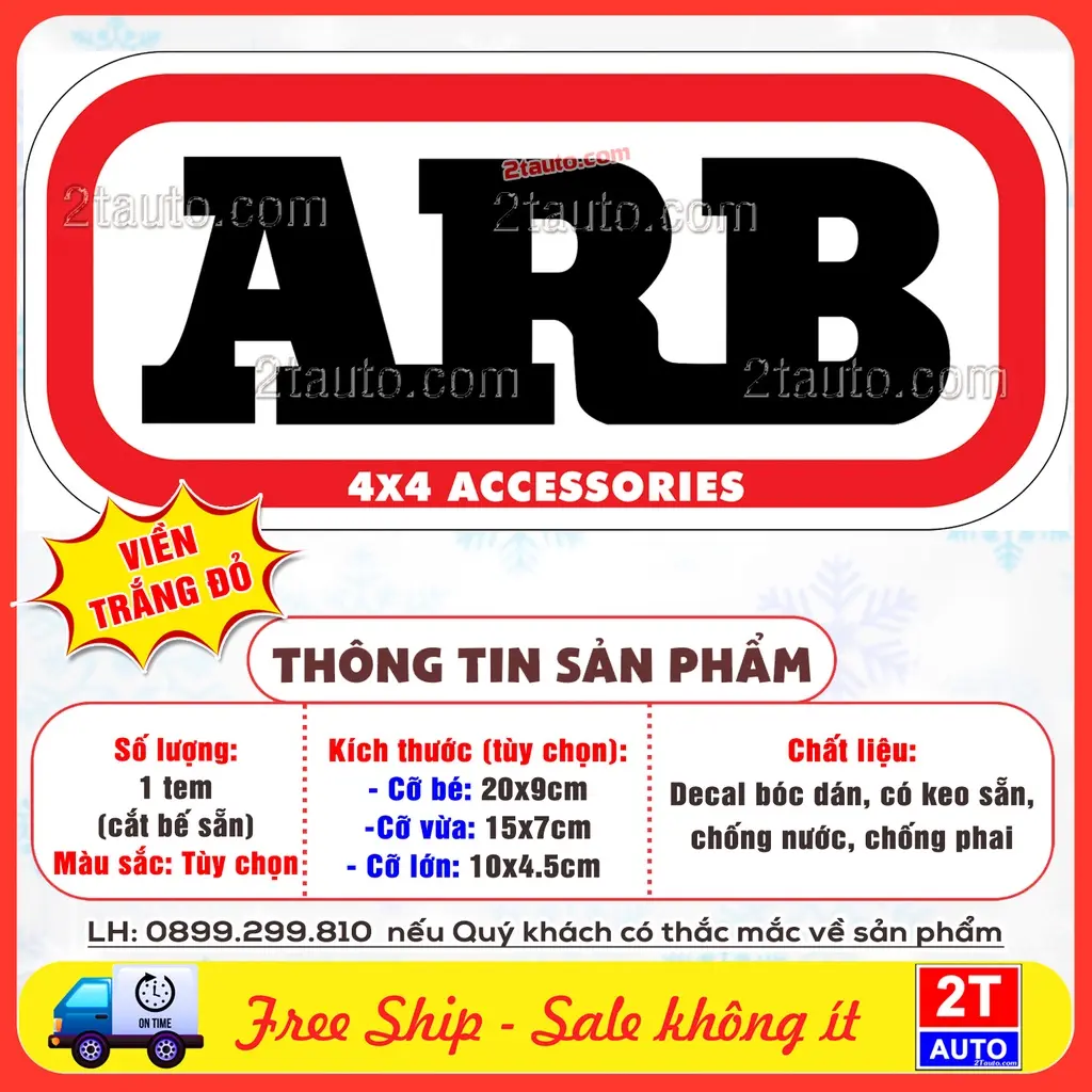 01 Tem ARB, Decal Sticker ARB 4x4 Accessories,Tem Chữ ARB dán trang trí xe máy ô tô nhiều mẫu mã, chống nước,dễ lau chùi Nhãn Dán