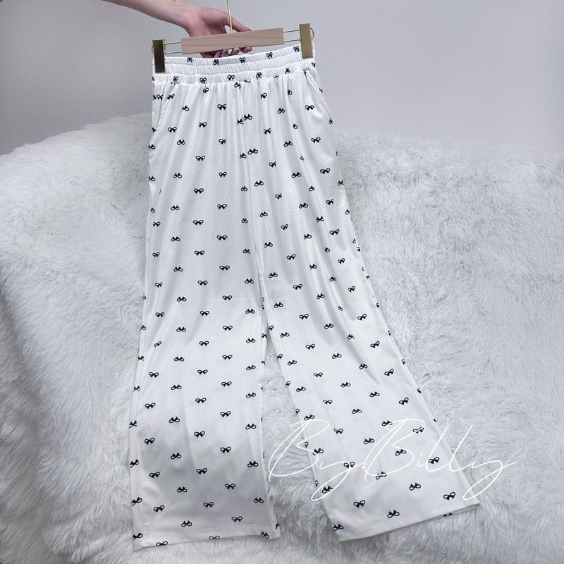 Product Introduction of Quần Suông Ống Rộng Chất Tăm Lạnh Dập In Nhiều Hoạ Tiết Kute Nhà By.Billy 2