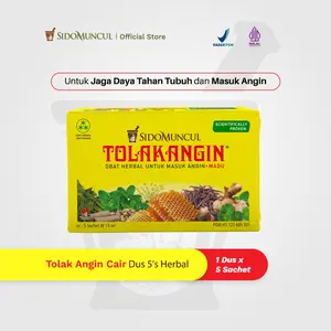 Tolak Angin Cair Herbal 1 Box Isi 5 Sachet - Masuk Angin Mual Flu Demam
