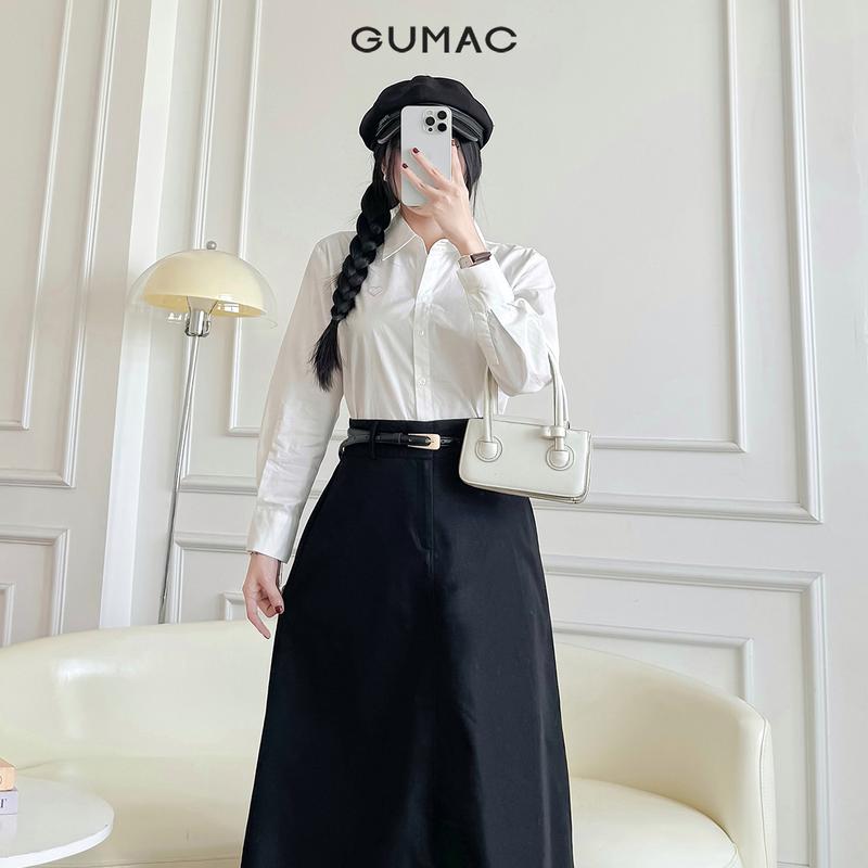 GUMAC - Áo sơ mi basic thêu YAF01056 4