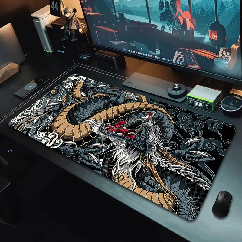 Creative Dragon Pattern Extended Mouse Pad, Non-slip Large Mouse Pad, Suitable for Games, Desks, Computers 0