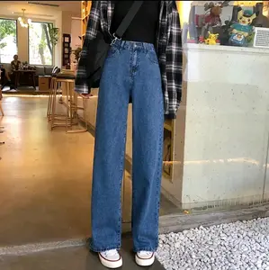 HW Loose Jeans kulot Dark Blue lulu