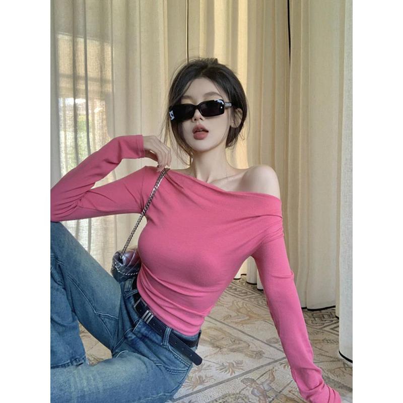 Nhìn Trẻ Trung Thời Trang Đường Phố Cao Cấp Phong Cách Phương Tây, Dành Cho Phụ Nữ, Đầu Mùa Thu, Mỏng Vừa Vặn, Phong Cách Ngọt Ngào Và Ngầu, Thích Hợp Cho Phụ Nữ Trưởng Thành, Trí Tuệ Và Thanh Lịch, Duyên Dáng, Dài Tay, Nữ Women Top Sơ Mi Cổ Tròn Shirt 2