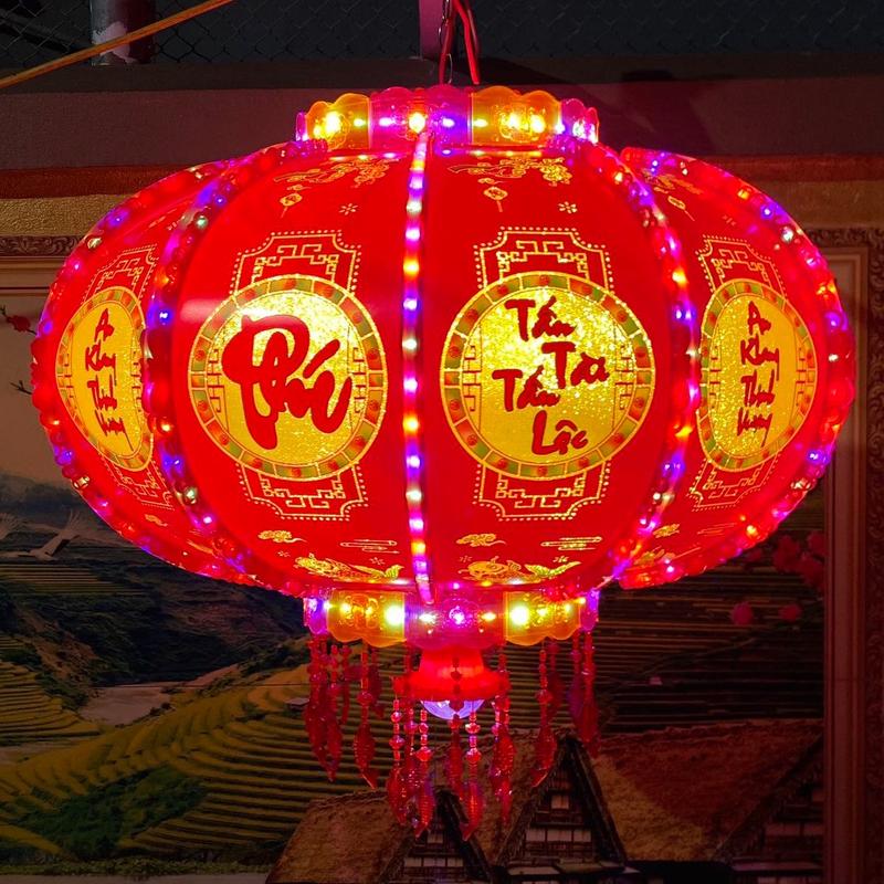 ( MUA 2 QUẢ TẶNG 10M ĐÈN LED ) ( SiZE 150 ĐK 72CM ) SIZE SIÊU ĐẠI KHỦNG Lồng Đèn Điện Quay 360 TRANG TRÍ NGÀY TẾT 2025 CẦU TÀI LỘC , MAY MẮN lồng  đèn
