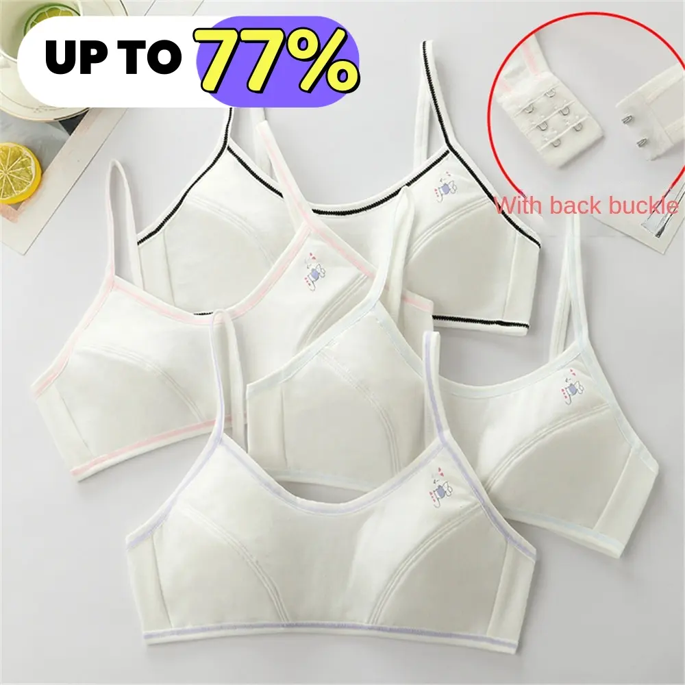 【 Thanh Toán Khi Nhận Hàng & 1 CÁI 】 Đồ Lót Nữ Áo Ngực Không Gọng Cotton Nguyên Chất Thoải Mái Cho Học Sinh Trung Học Cơ Sở Áo Hai Dây Nữ Áo Vest