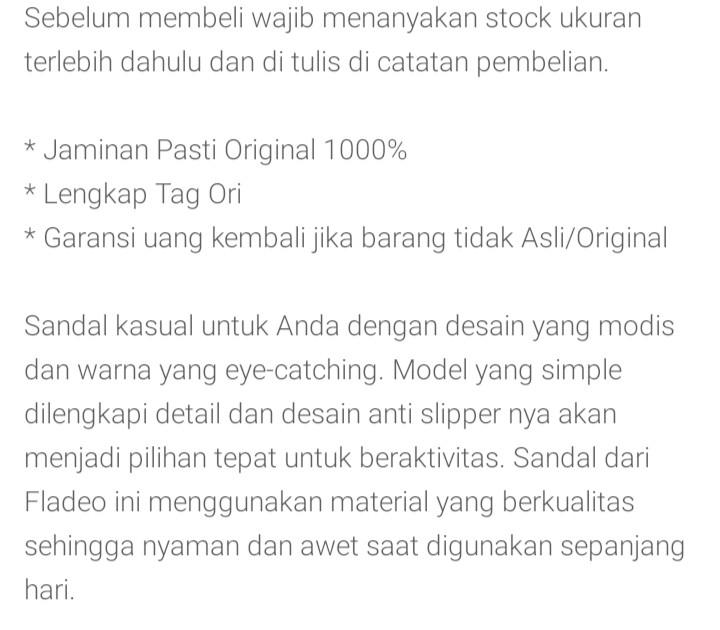 Product Introduction of Sendal Jepit Size Cewek Fladeo Original Matahari Dept. Store 1