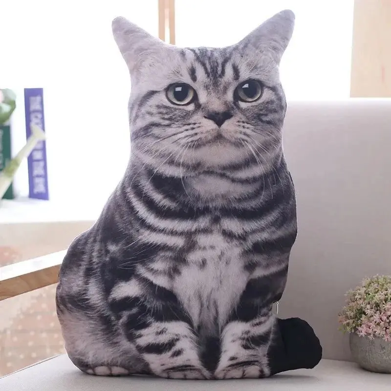 Bantal Kucing 3D Mewah Lucu Halus Dan Empuk Hadiah Ulang Tahun 3