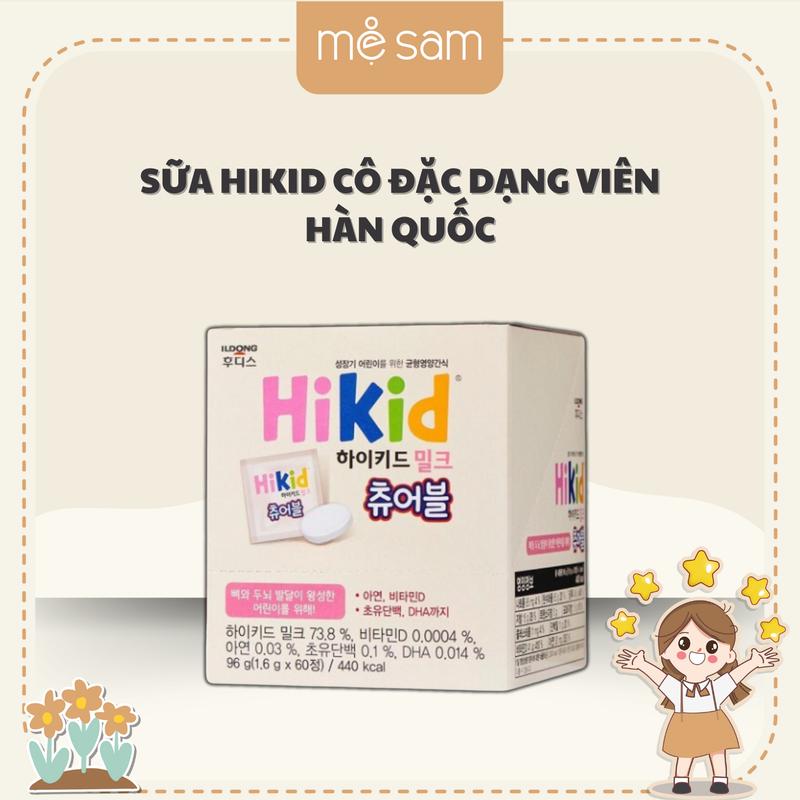 Sữa Hikid Cô Đặc dạng viên Hàn Quốc thơm ngon bổ dưỡng