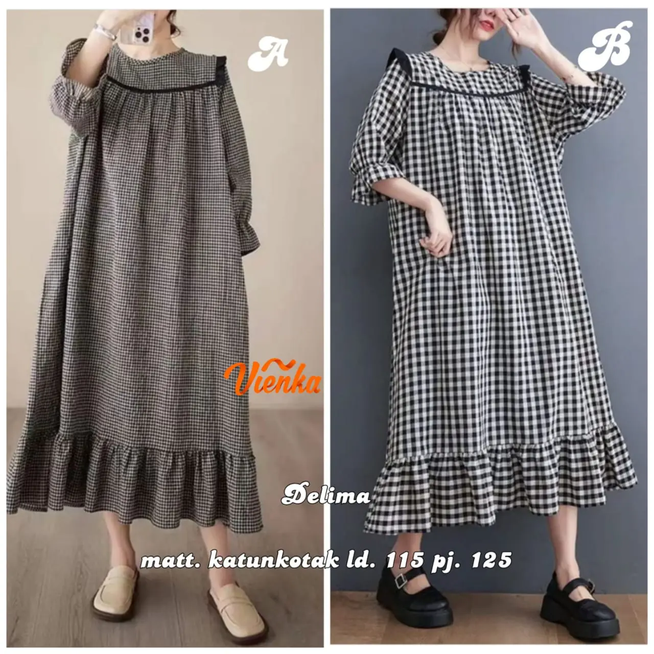 DELIMA DRESS KATUN KOTAK LD 115 XL