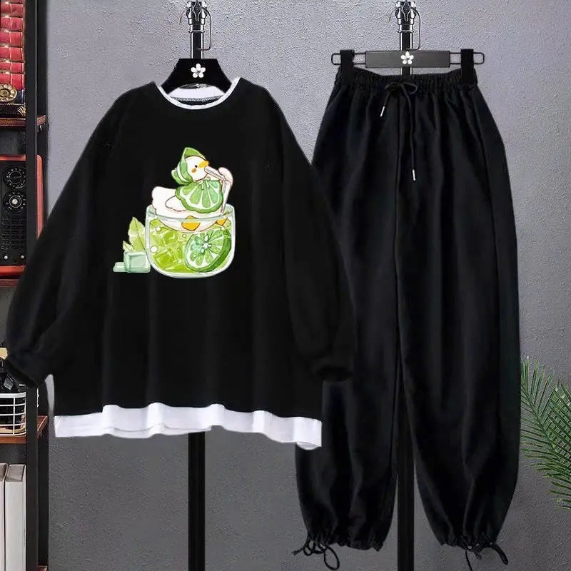 Bộ áo con vịt kèm quần bo dành cho nữ Kem