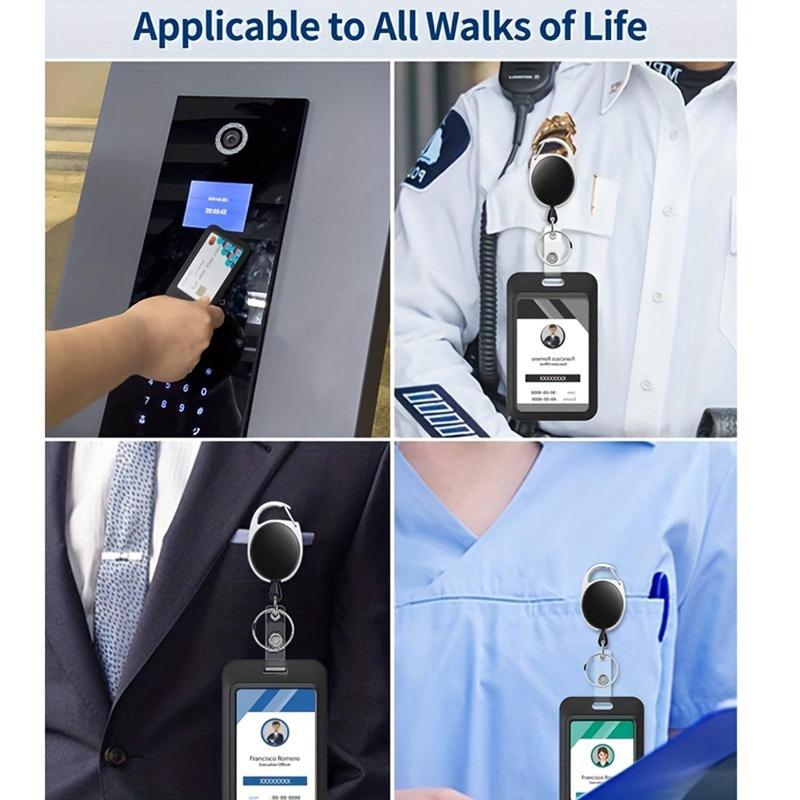 Product Introduction of Retractable Badge Holder, 3 Counts ID Badge Holder with Retractable Badge Reel, Id Card Holder for Students Doctors Nurses Workers 6