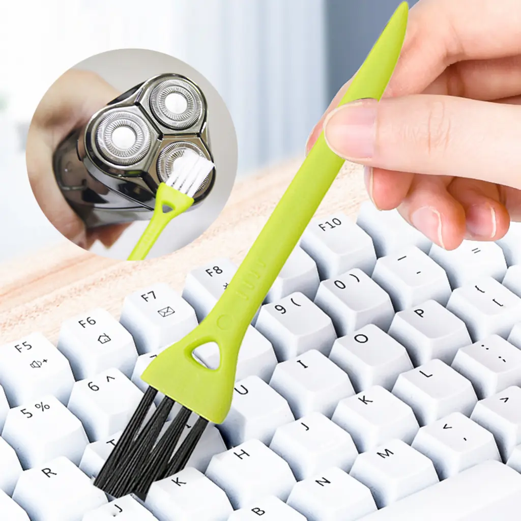 thwoscion Keyboard Brush Practical Lightweight Cleaning Brush Mini Plastic Computer Keyboard Groove Dust Brush Tool for Company Convenient