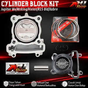 Boring Blok Seher Bore Up Jupiter MX King MX Old New Vixion R15 Old V2 Xabre 60 62 63 65 Mm AH1 Racing Iron Casting Cylinder Kit