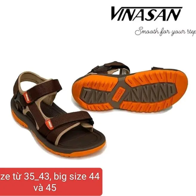 Sandal Nam Vinasan Mã VN0299 Hàng Việt Nam Xuất Khẩu Size Từ 35_43, Big Size 44 và 45 Đế Bằng Quai Hau