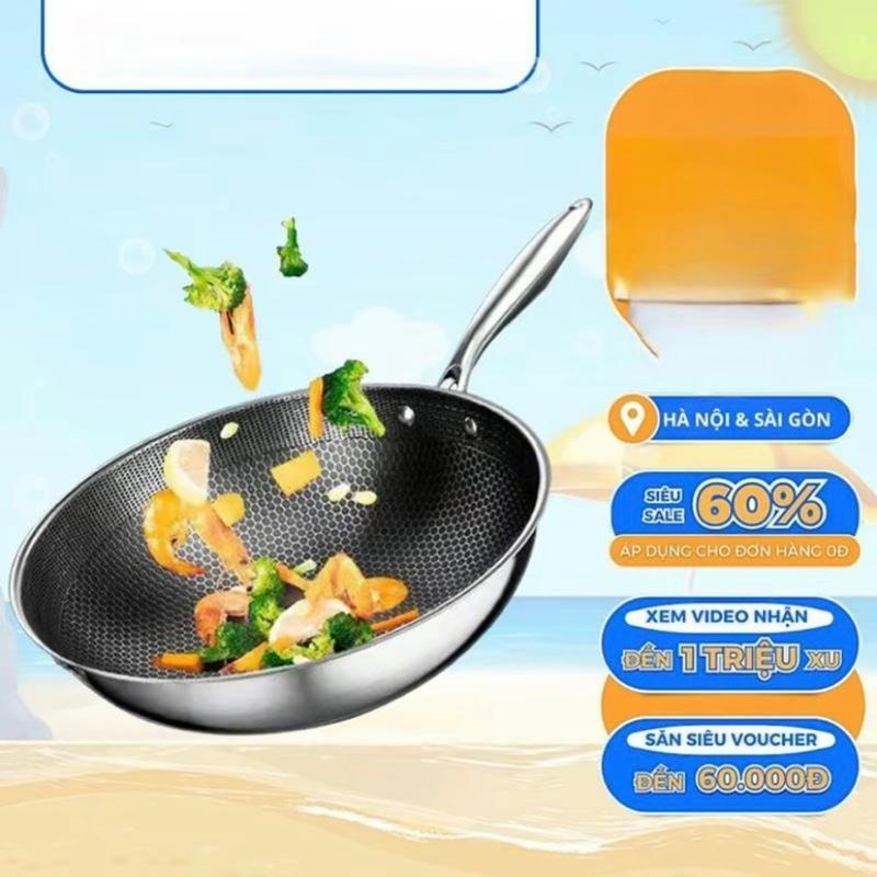 Chảo chống dính sâu lòng vân đá KANIC tổ ong Hàn Quốc 32cm - dùng được cho mọi loại bếp