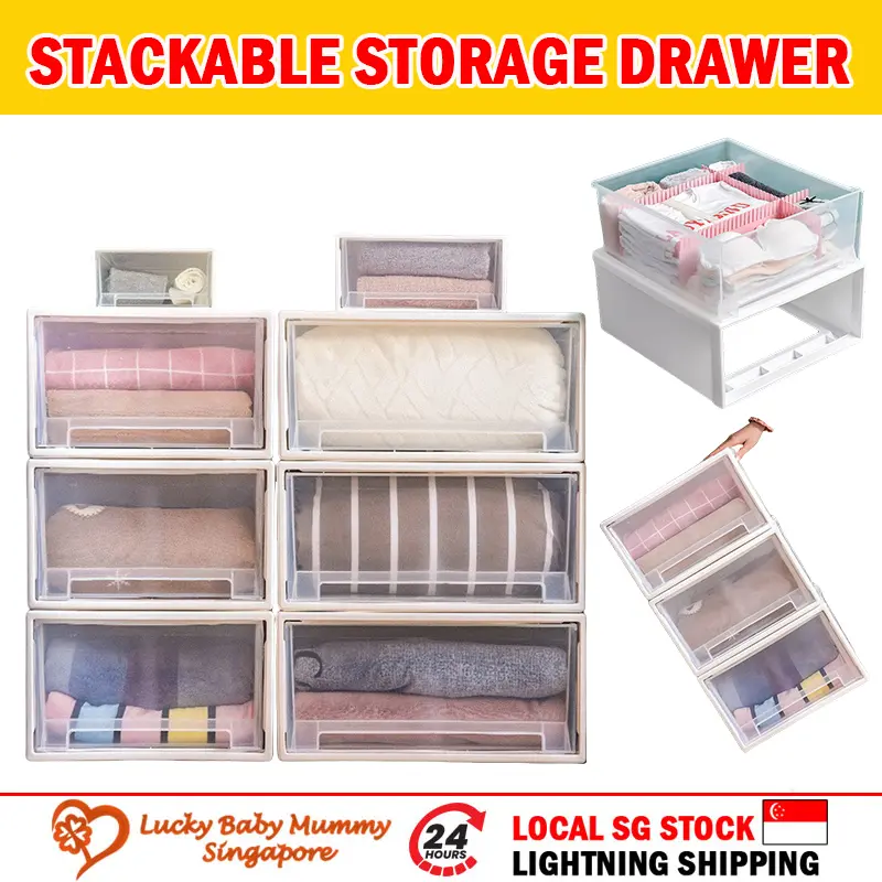 Stackable Storage Drawer / Space-Saving Clothes Organizer / PP ...