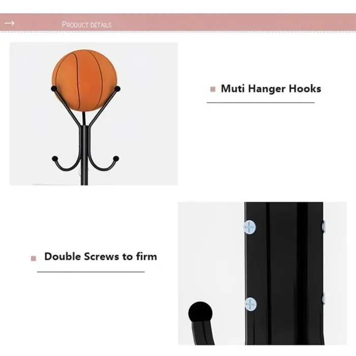 Tiang Stand hanger Gantungan Holder Coat Rak Baju Topi Tas 9 Kait Hook 5