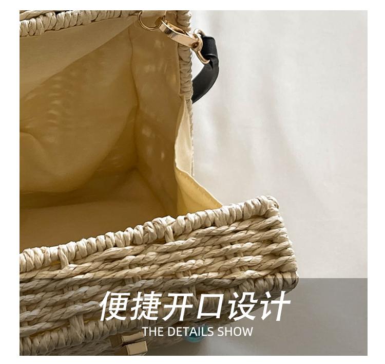 Product Introduction of Túi Rơm Dệt Tay INS, Thiết Kế Đặc Biệt Túi Vuông Nhỏ Phong Cách Phương Tây Bờ Biển Mới, Túi Messenger Đeo Vai, Xu Hướng 2025 13