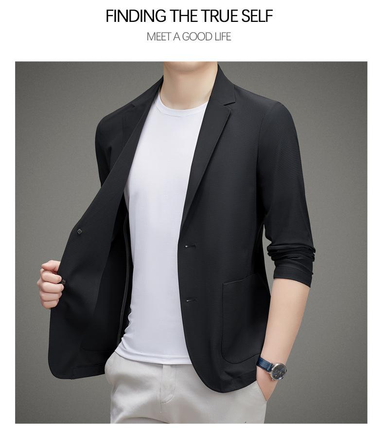 Product Introduction of [Duke] Spring Summer Ice Silk Sunscreen Casual Single Suit 2024 Men's Fashion New Business Suit for Middle-aged and Young Men 19