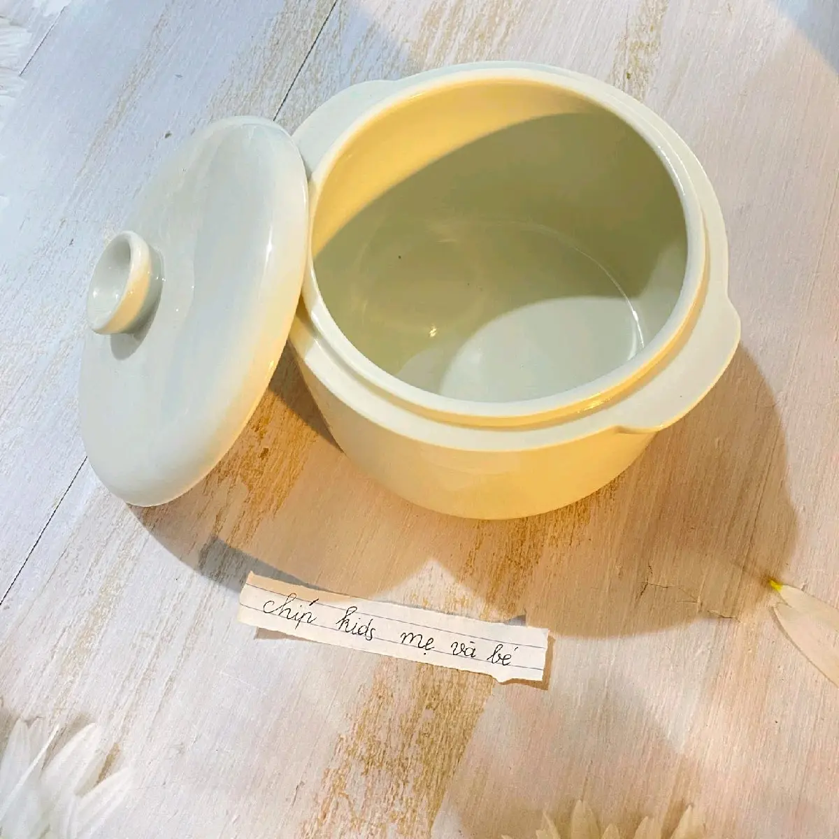 thố sứ beemi 1l xửng hấp, nắp nhựa