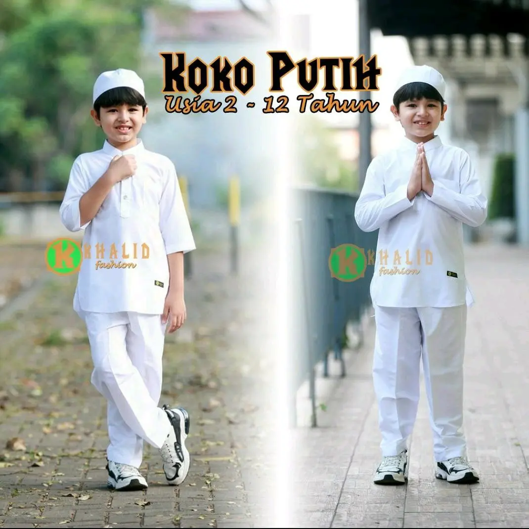 SETELAN KOKO PUTIH ANAK BY KHALID FASHION | KOKO PUTIH ANAK | KOKO MANASIK